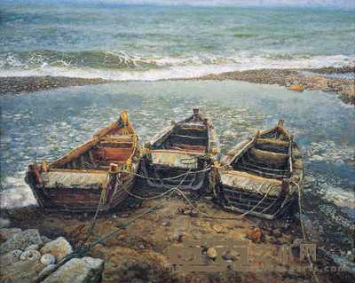 应小杰 1996年 船 65×80cm
